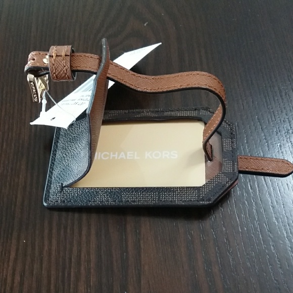 Michael Kors Luggage Tag Jet Set Travel Brown - Picture 3 of 4